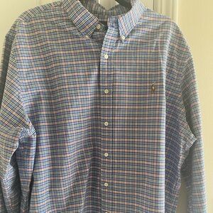Ralph Lauren Men's Blue Plaid Shirt XXL